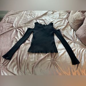 Forever 21 Open Shoulder Ribbed Sweater